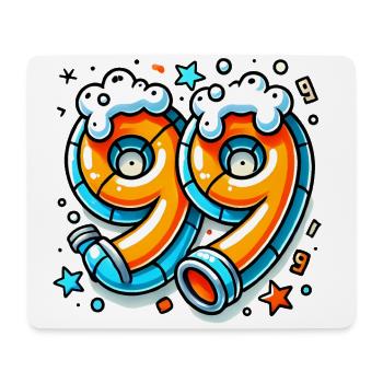 99 Probleme Graffiti Bier Design - Mousepad (Querformat) - Weiß - Vorne