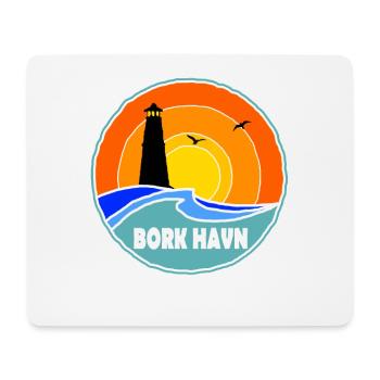 Bork Havn Leuchtturm Dänemark - Mousepad (Querformat) - Weiß - Vorne