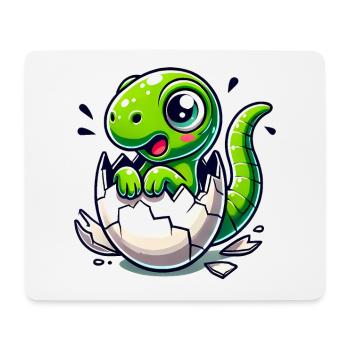 Funny Dinosaur Coming Soon Sticker - Mouse Pad (horizontal) - white - Front