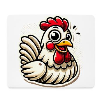Funny Cartoon Chicken Sticker - Mouse Pad (horizontal) - white - Front