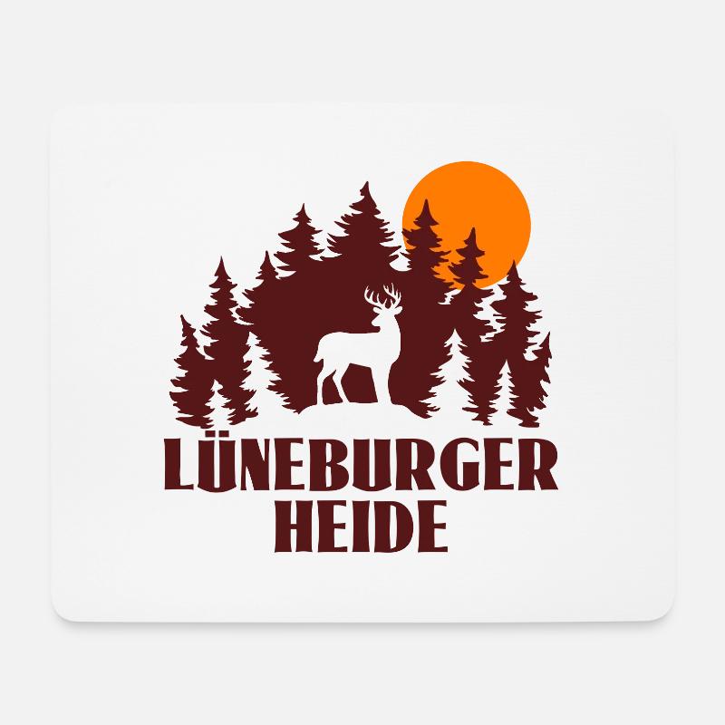 Lüneburger Heide - Mousepad (Querformat) - Weiß