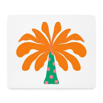 Tropischer Palmbaum - Mousepad (Querformat) - Weiß - Vorne