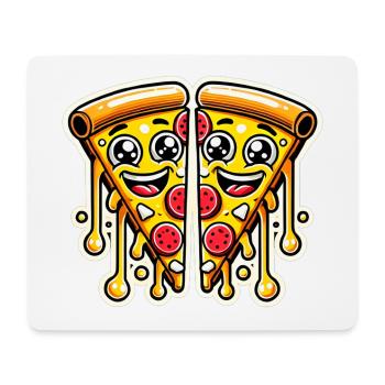 Schlaf Essen Pizza Wiederholen Lustiges Design - Mousepad (Querformat) - Weiß - Vorne