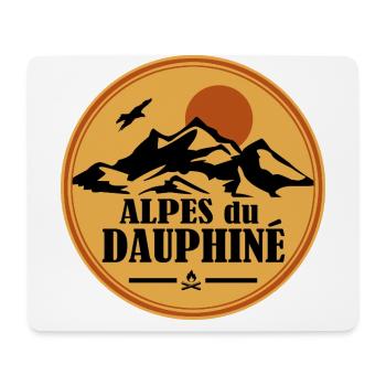Alpes du Dauphine - Tapis de souris (format paysage) - blanc - Devant
