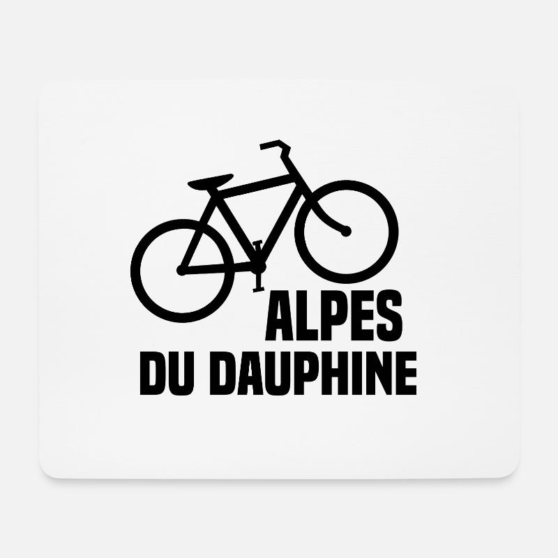 Alpen Fahrrad - Mousepad (Querformat) - Weiß