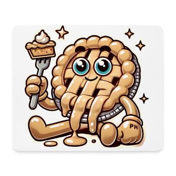 Lustiges existenzielles Kuchen-Cartoon-Design - Mousepad (Querformat) - Weiß - Vorne