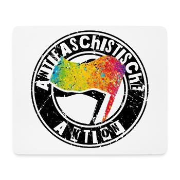 Antifaschistische Aktion - Mousepad (Querformat) - Weiß - Vorne