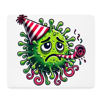 No Party Sad Germ with Party Hat - Mouse Pad (horizontal) - white - Front