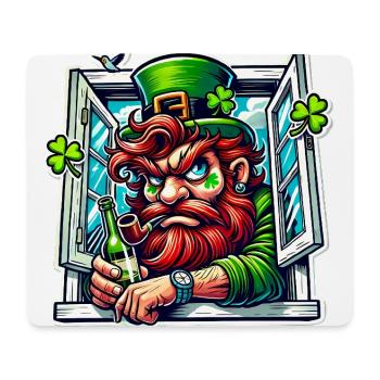 Fenêtre de la Saint-Patrick du lutin - Tapis de souris (format paysage) - blanc - Devant
