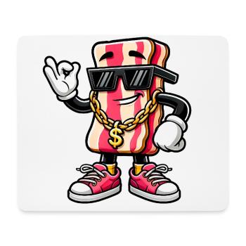 Cool Bacon with Sunglasses Sticker - Mouse Pad (horizontal) - white - Front