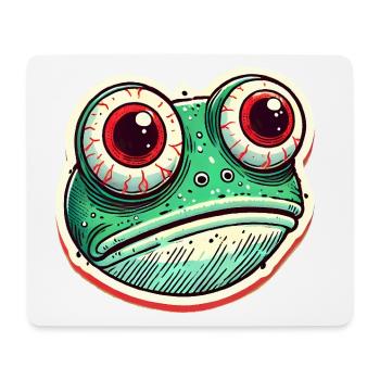 Illustration vintage drôle d'amant de grenouille - Tapis de souris (format paysage) - blanc - Devant