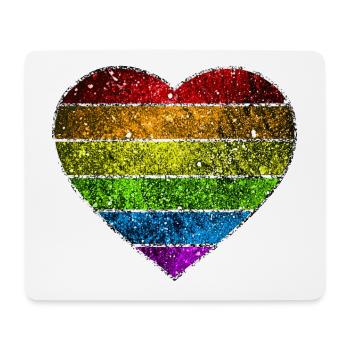 Cosmic Rainbow Heart - Mouse Pad (horizontal) - white - Front