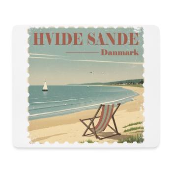 Hvide Sande, Danemark - Tapis de souris (format paysage) - blanc - Devant