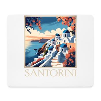 Santorini - Mousepad (Querformat) - Weiß - Vorne