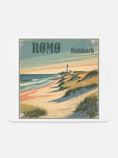 Roemoe Nordsee Strand - Mousepad (Querformat) - Weiß