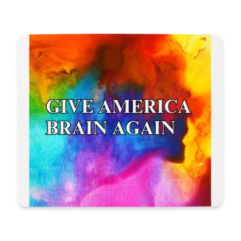 Give America Brain Again - buntes Design colorful - Mousepad (Querformat) - Weiß - Vorne