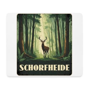 Schorfheide Hirsch Wald - Mousepad (Querformat) - Weiß - Vorne