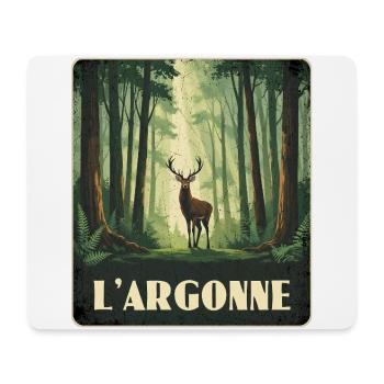 Argonnen Hirsch Wald - Mousepad (Querformat) - Weiß - Vorne