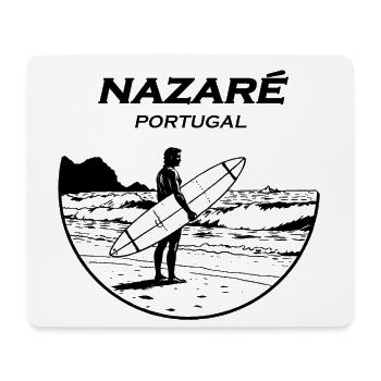 Nazare Portugal Surfer Stempel - Mousepad (Querformat) - Weiß - Vorne