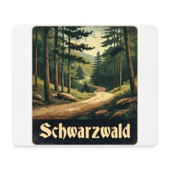 Sentier de la Forêt-Noire - Tapis de souris (format paysage) - blanc - Devant