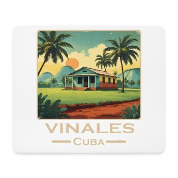 Vinales Cuba alternative retro - Mouse Pad (horizontal) - white - Front