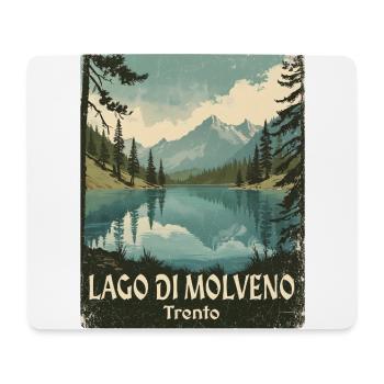 Molvenosee retro bergsee - Mousepad (Querformat) - Weiß - Vorne