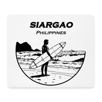 Surfeur de Siargao - Tapis de souris (format paysage) - blanc - Devant