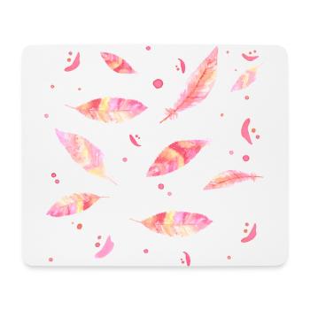 Colorful feathers - Mouse Pad (horizontal) - white - Front