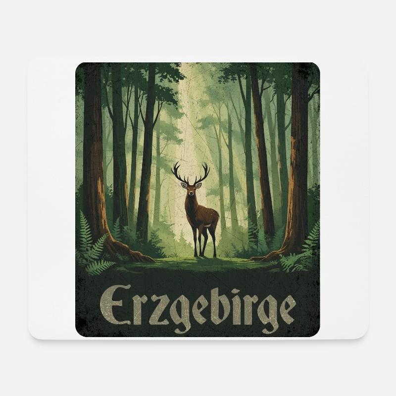Erzgebirge - Mousepad (Querformat) - Weiß
