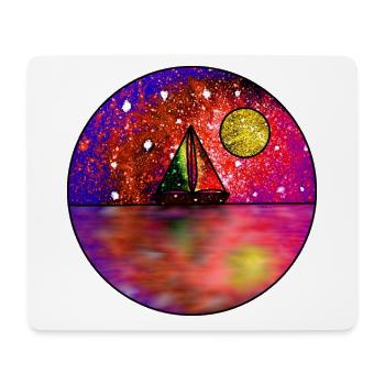 Cosmic Sailing Scene - Mouse Pad (horizontal) - white - Front