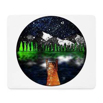 Cosmic Lake Scene - Mouse Pad (horizontal) - white - Front