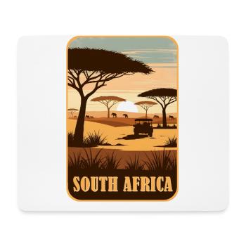 Afrique du Sud Afrika Safari - Tapis de souris (format paysage) - blanc - Devant