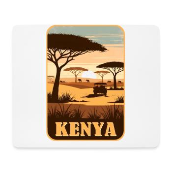 Safari Afrique Kenya - Tapis de souris (format paysage) - blanc - Devant