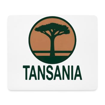 Tansania Baum rund - Mousepad (Querformat) - Weiß - Vorne