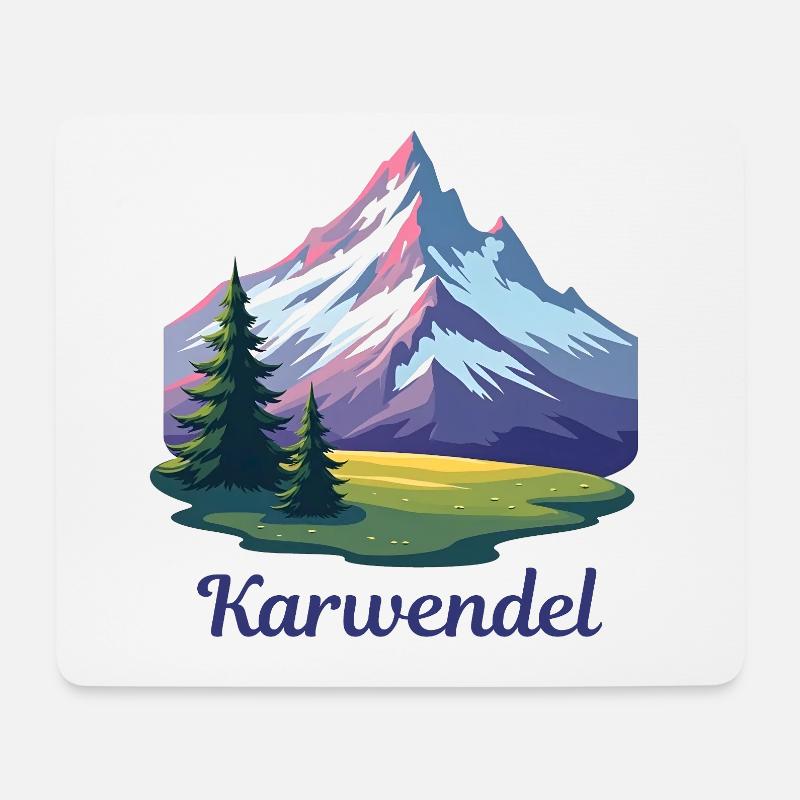 Karwendel - Mousepad (Querformat) - Weiß