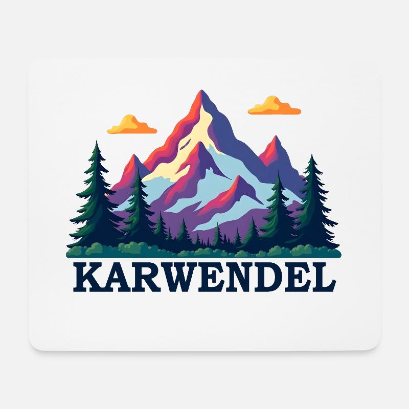 Karwendel - Mousepad (Querformat) - Weiß