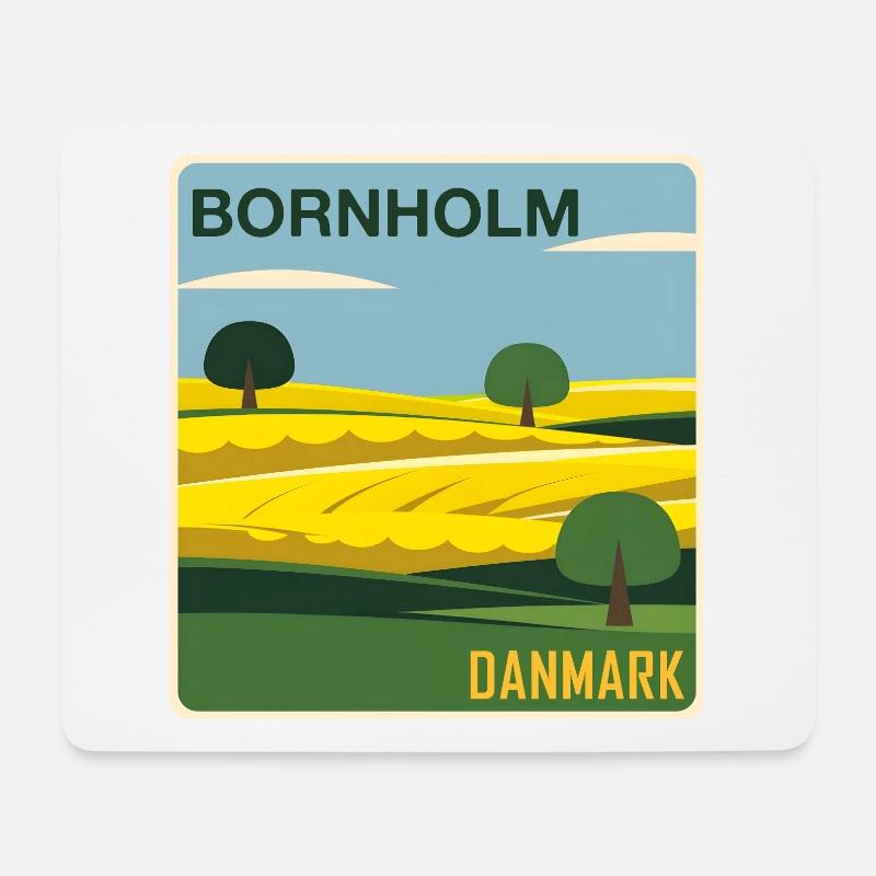 Bornholm Daenemark - Mousepad (Querformat) - Weiß