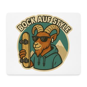 Bock auf style capricorn - Mouse Pad (horizontal) - white - Front
