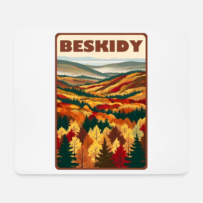 Beskiden Polen - Mousepad (Querformat) - Weiß