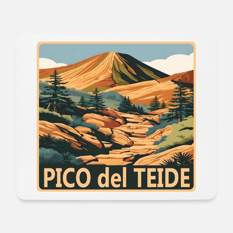 Pico del Teide Tenerife - Mouse Pad (horizontal) - white