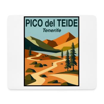 Pico del Teide - Tapis de souris (format paysage) - blanc - Devant