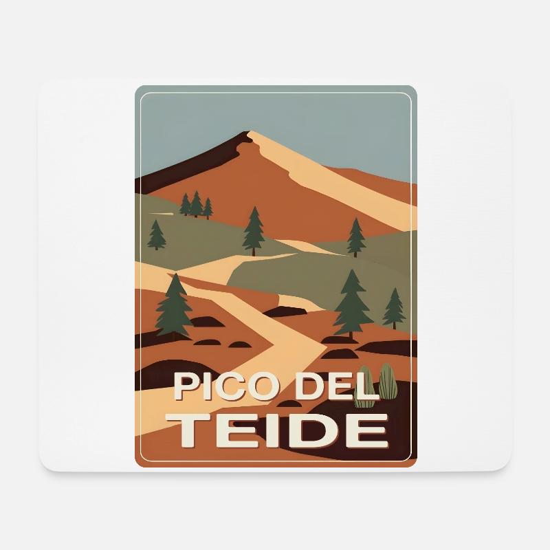 Pico del Teide Tenerife - Mouse Pad (horizontal) - white
