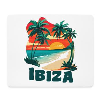 Ibiza - Tapis de souris (format paysage) - blanc - Devant
