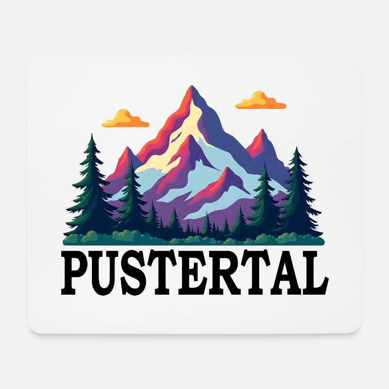 Pustertal - Mousepad (Querformat) - Weiß