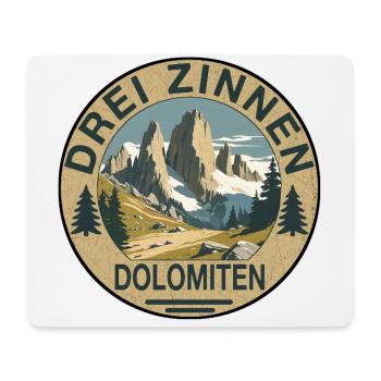 Three Peaks Round - Mouse Pad (horizontal) - white - Front