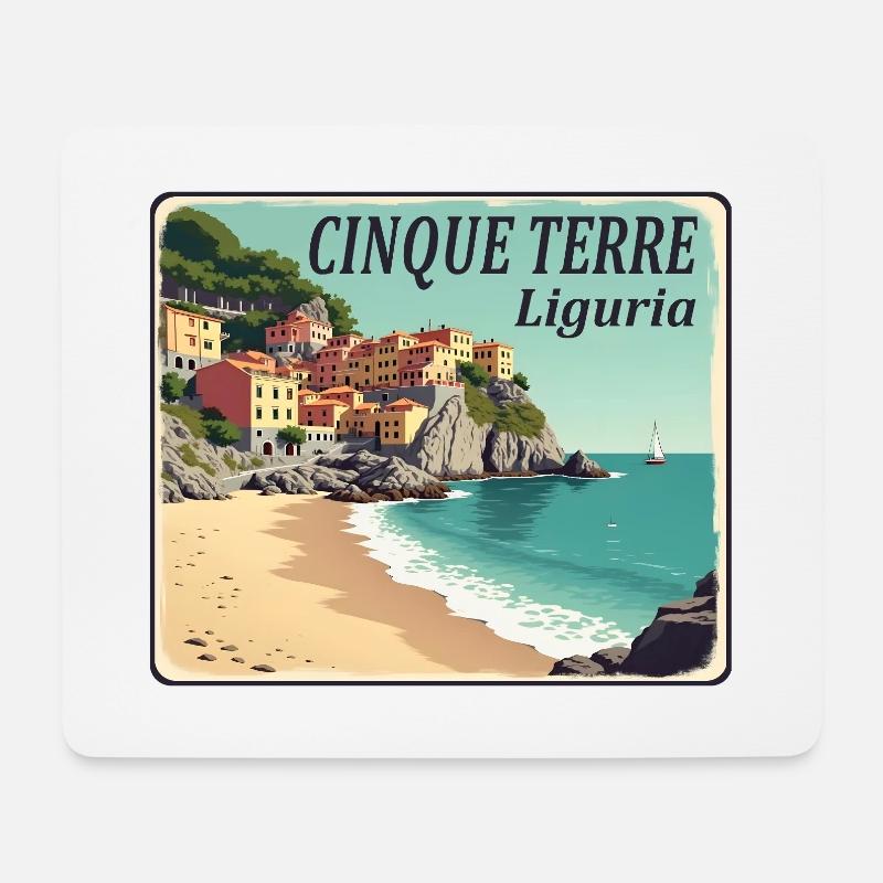 Cinque Terre - Mousepad (Querformat) - Weiß