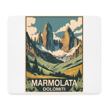 Marmolada Dolomites - Tapis de souris (format paysage) - blanc - Devant