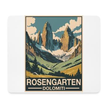 Catinaccio Dolomites - Tapis de souris (format paysage) - blanc - Devant
