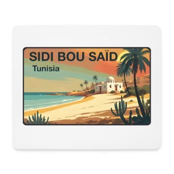 Sidi Bou Saïd - Tapis de souris (format paysage) - blanc - Devant