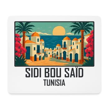 Sidi Bou Saïd Tunisie - Tapis de souris (format paysage) - blanc - Devant